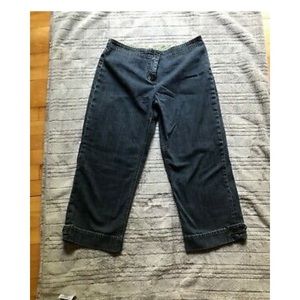 Cabi Capri jeans with button up cuffs size 8